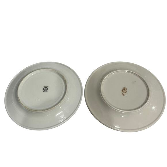 2- Lamberton Scammell China Dessert Plates Aztec Pattern 8 1/4” - Picture 4 of 7